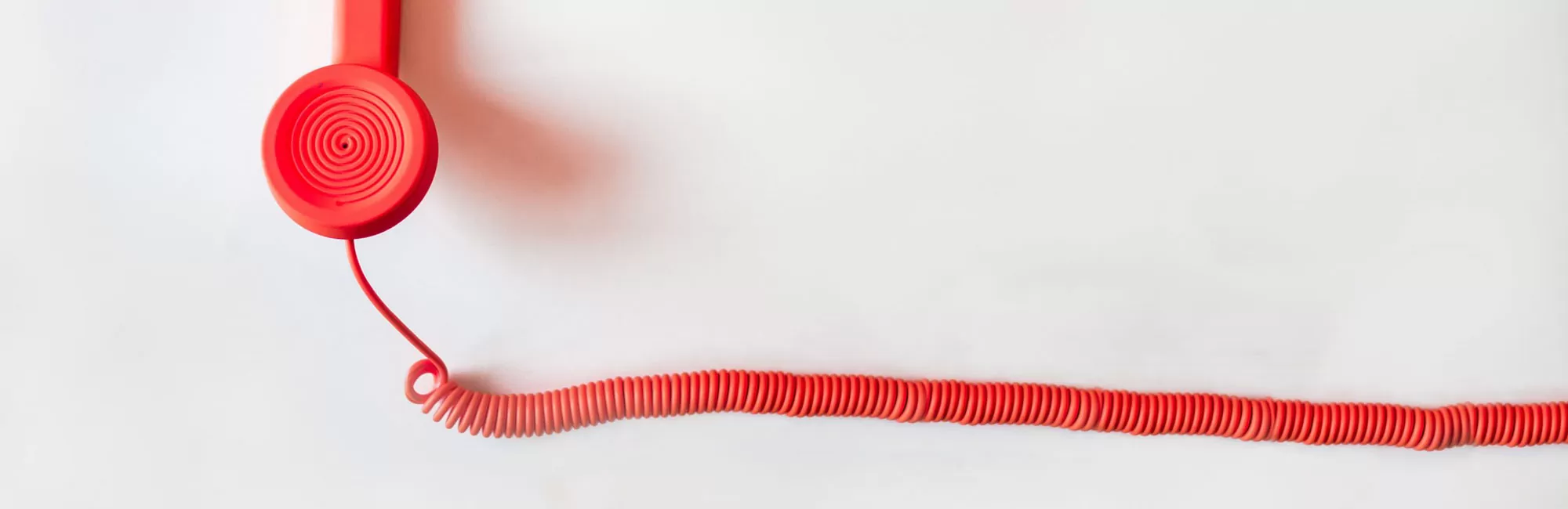Red Telephone with a long cord