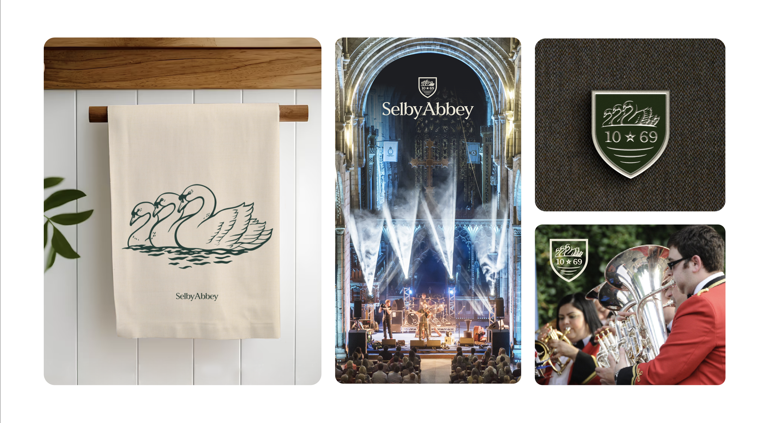 Selby Abbey Tea towel, badge and graphics
