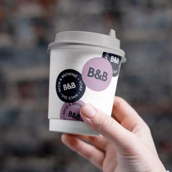 Brew & Brownie Coffee Cup Design